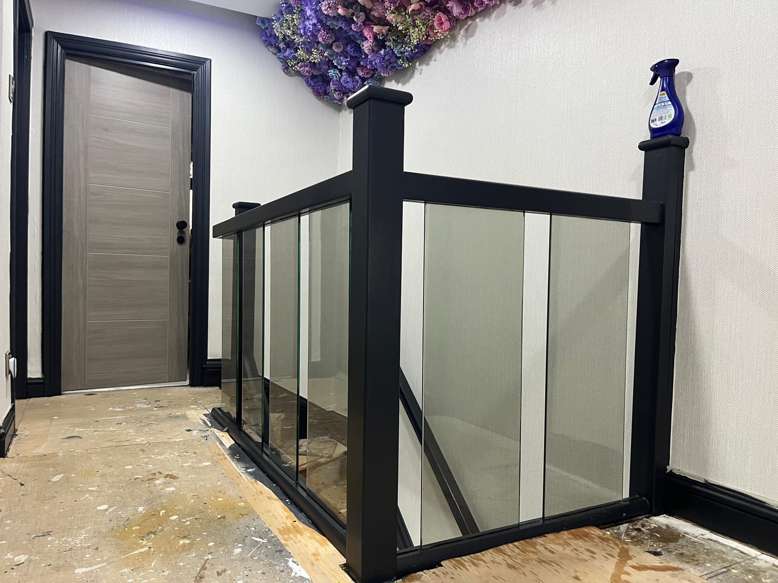 Architectural window tint fitted to interior glass