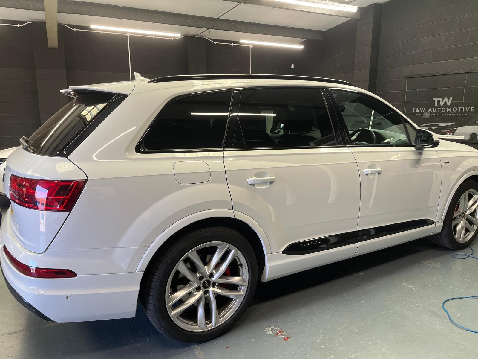 Professionally tinted vehicle windows